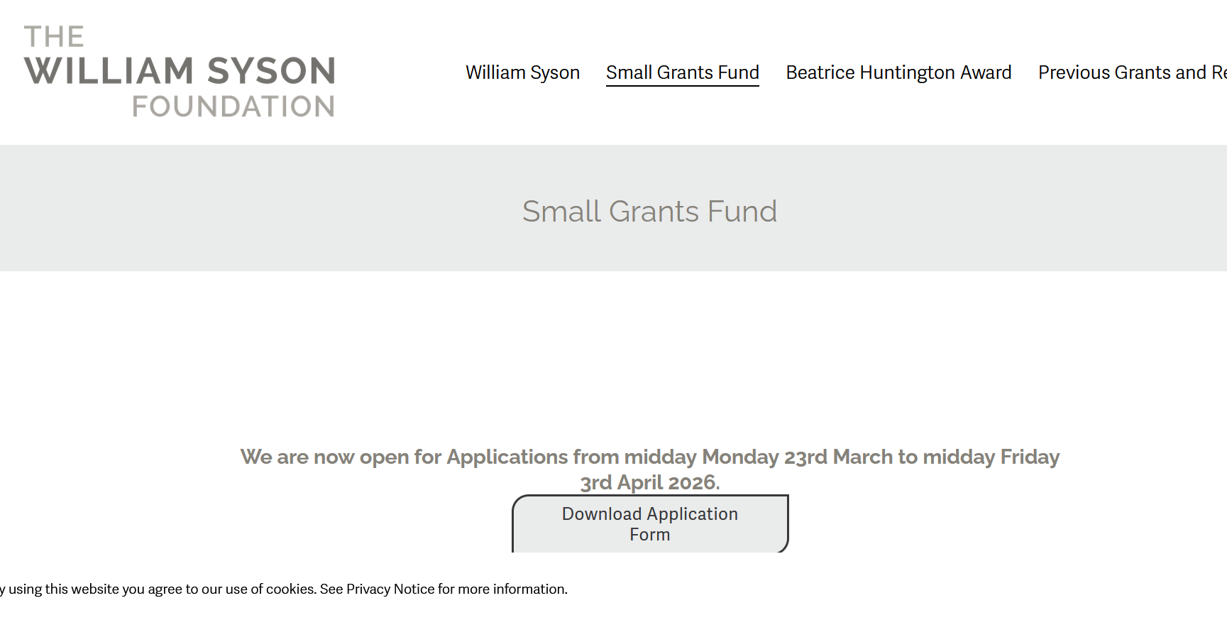 Arts + poverty grants: William Syson, Mickel Fund (UK-wide) feature image